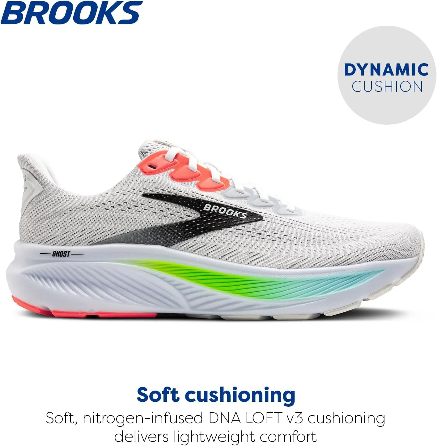Brooks Mens Ghost 17 Neutral Running Shoe