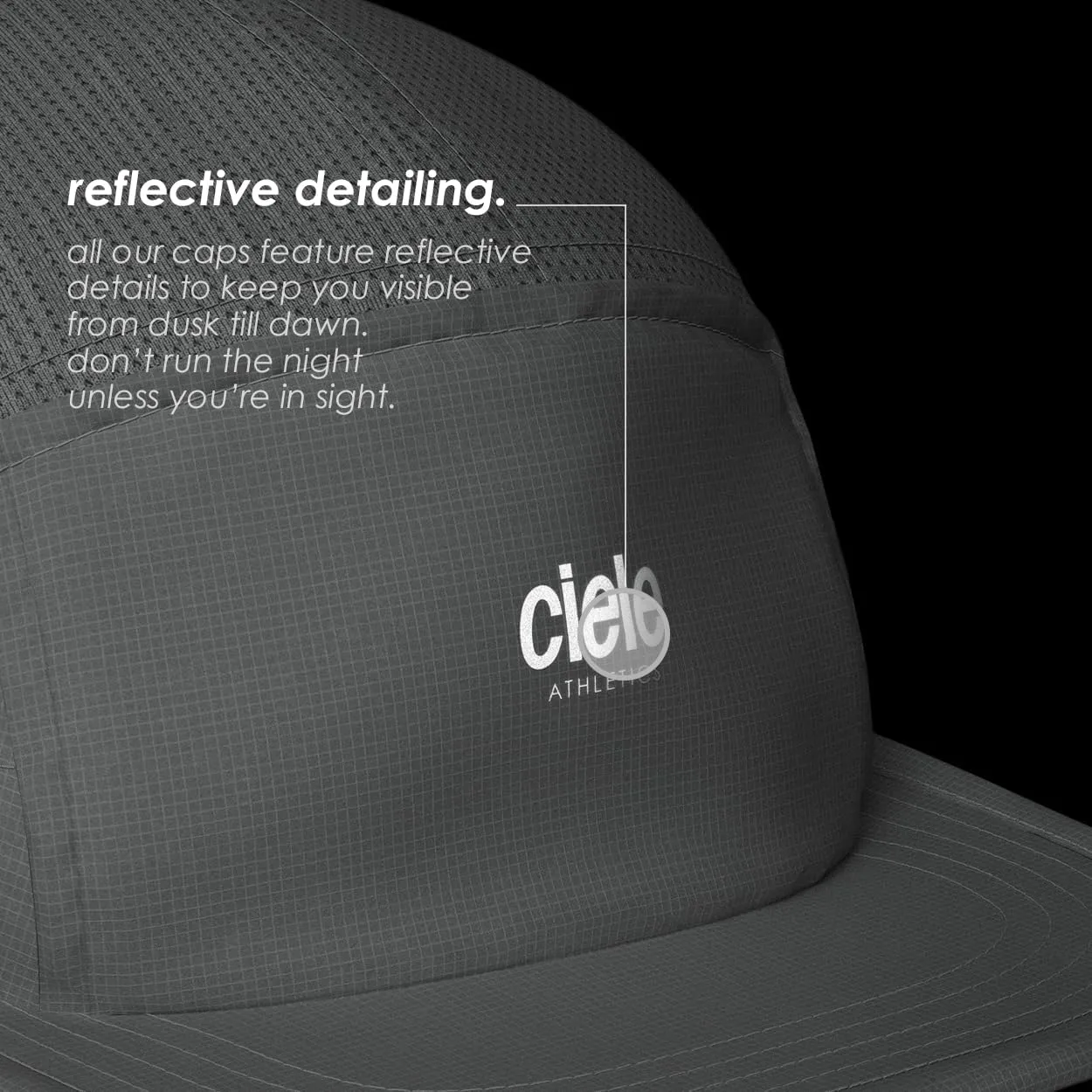 Ciele Athletics ALZCap - Premium, Small Brim, Washable Moisture Wicking Hat with Sun Protection, 5-Panel Knit Running Hat
