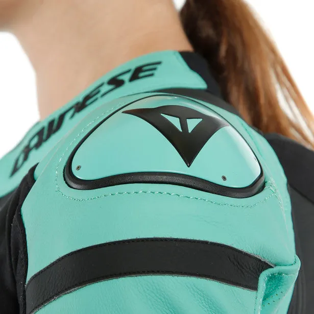 Dainese Killalane One Piece Lady Suit Perforated Leather Black Aqua Green