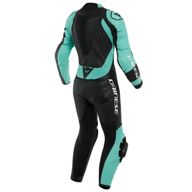 Dainese Killalane One Piece Lady Suit Perforated Leather Black Aqua Green