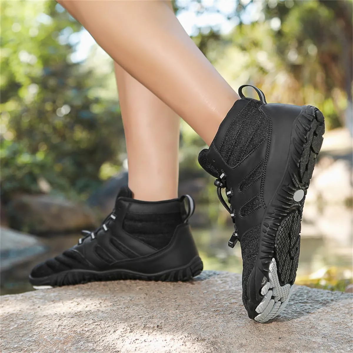 Hiking Boots Waterproof Wide Toe Box Barefoot Walking Climbing Shoes