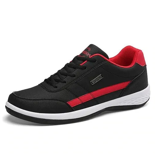 Men's Leather Casual Breathable Outdoor Flat Bottom Waterproof Non-Slip Sneakers