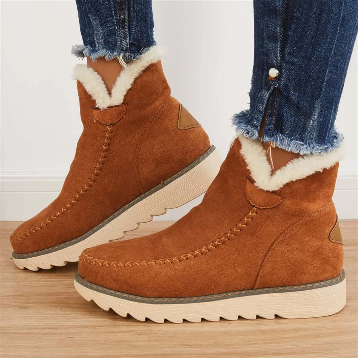 Women's Winter Ankle Boots-Waterproof Anti-Slip On Resistant Booties Walking Hiking Shoes